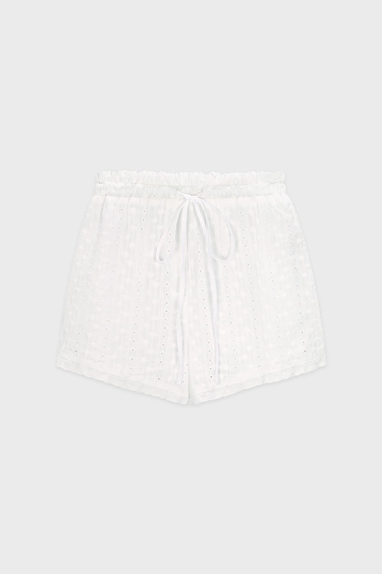 Eyelet Shorts (White)