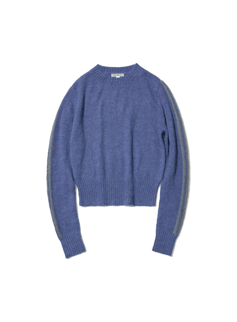 93 CIAO AMORE JACQUARD KNIT CREWNECK_PURPLISH BLUE