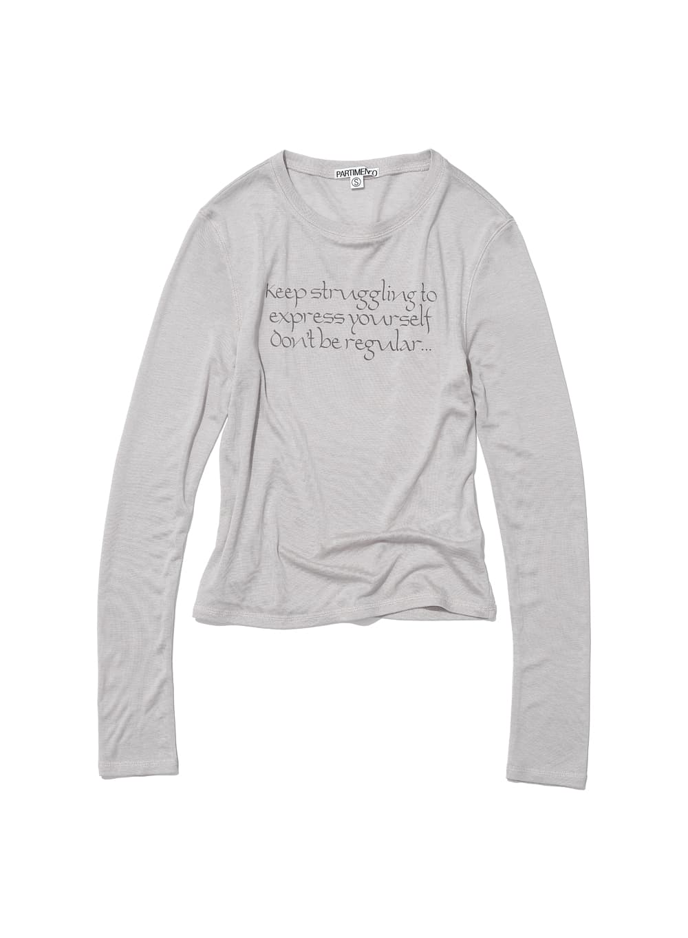 DBR SLOGAN PRINTED LONG SLEEVE TEE_ECRU