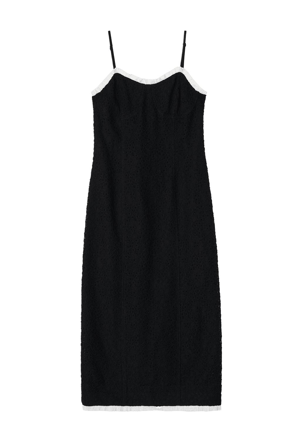 Lace Whisper Slip Dress (Black)