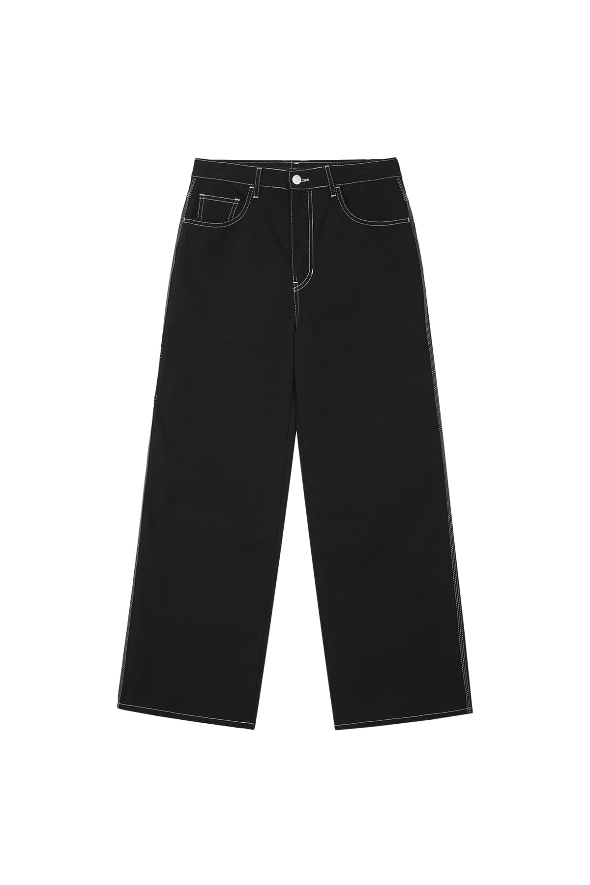 STITCH CARPENTER PANTS - BLACK