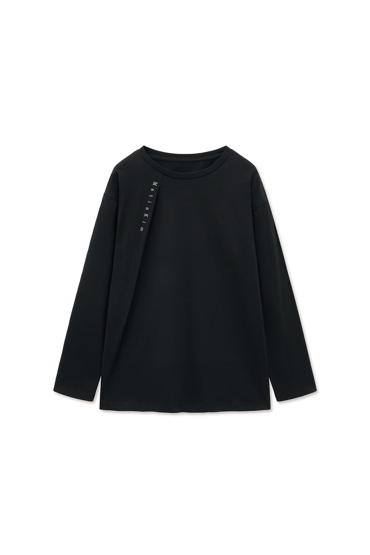 TUCK POINT LONG SLEEVE TOP FOR WOMEN IN BLACK