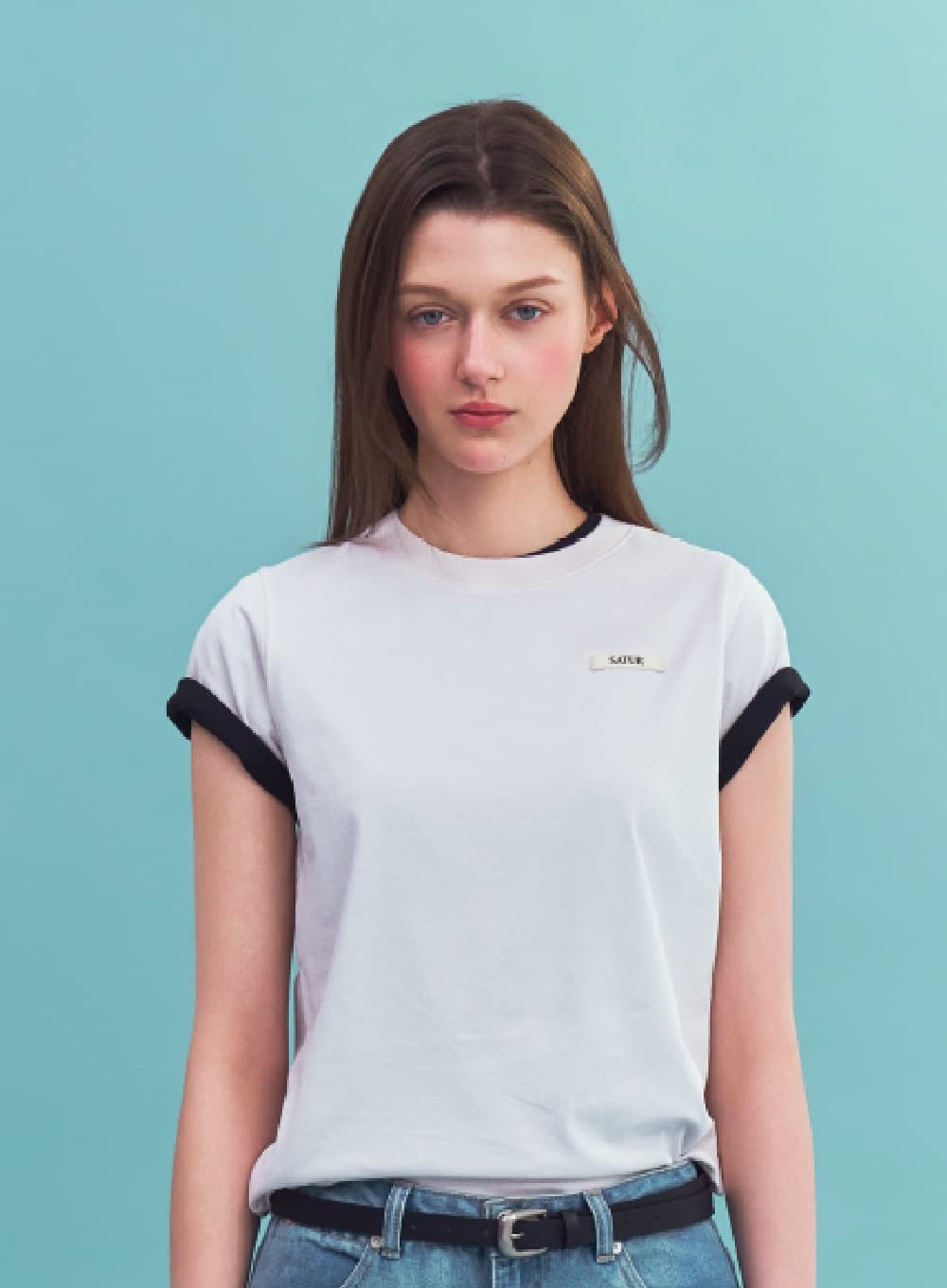(W) Supima Basic Crewneck T-Shirt - Light Pink