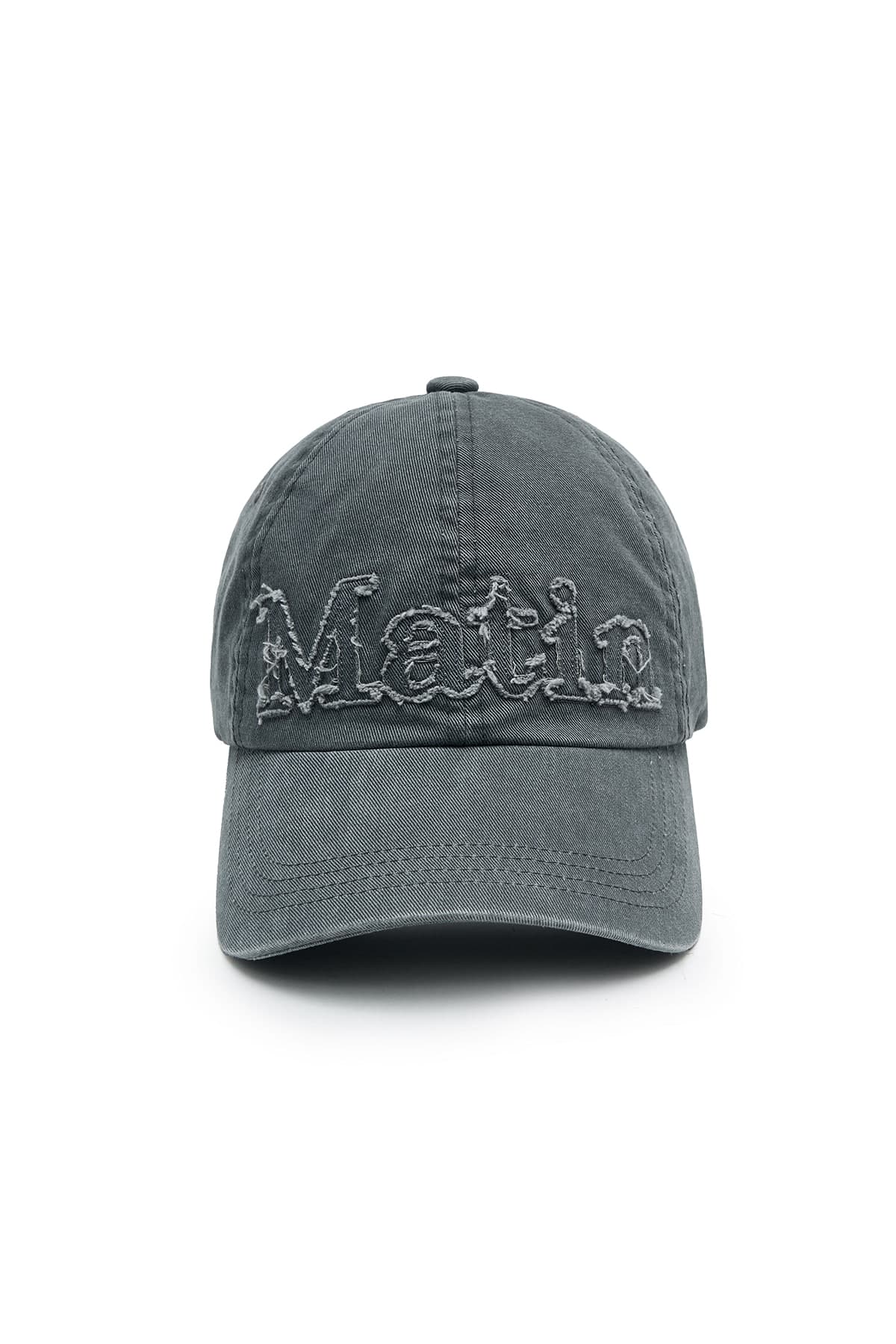 ROUGH CUT APPLIQUE BALL CAP IN GREY