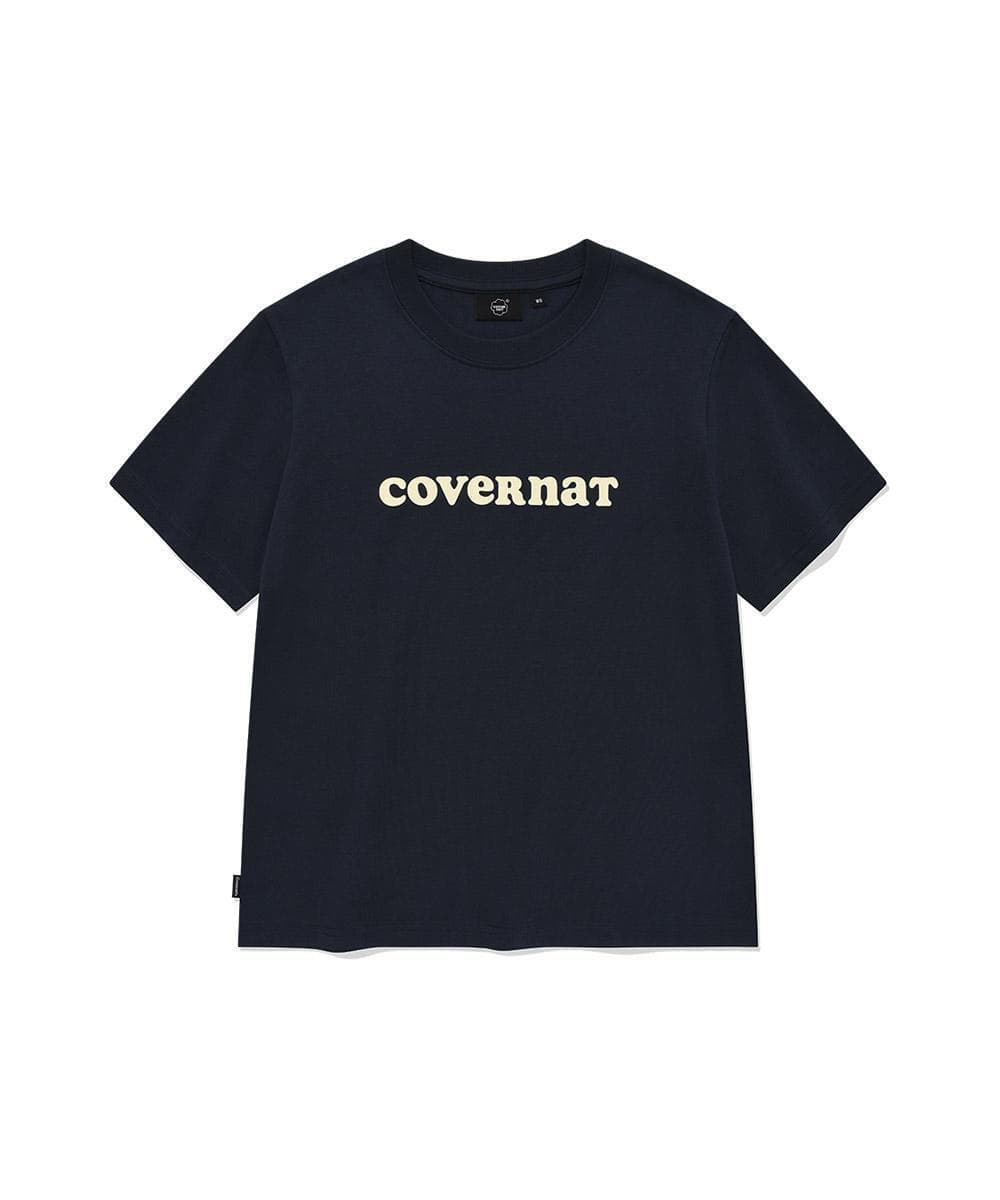 우먼 레귤러핏 쿠퍼 로고 티셔츠 Navy