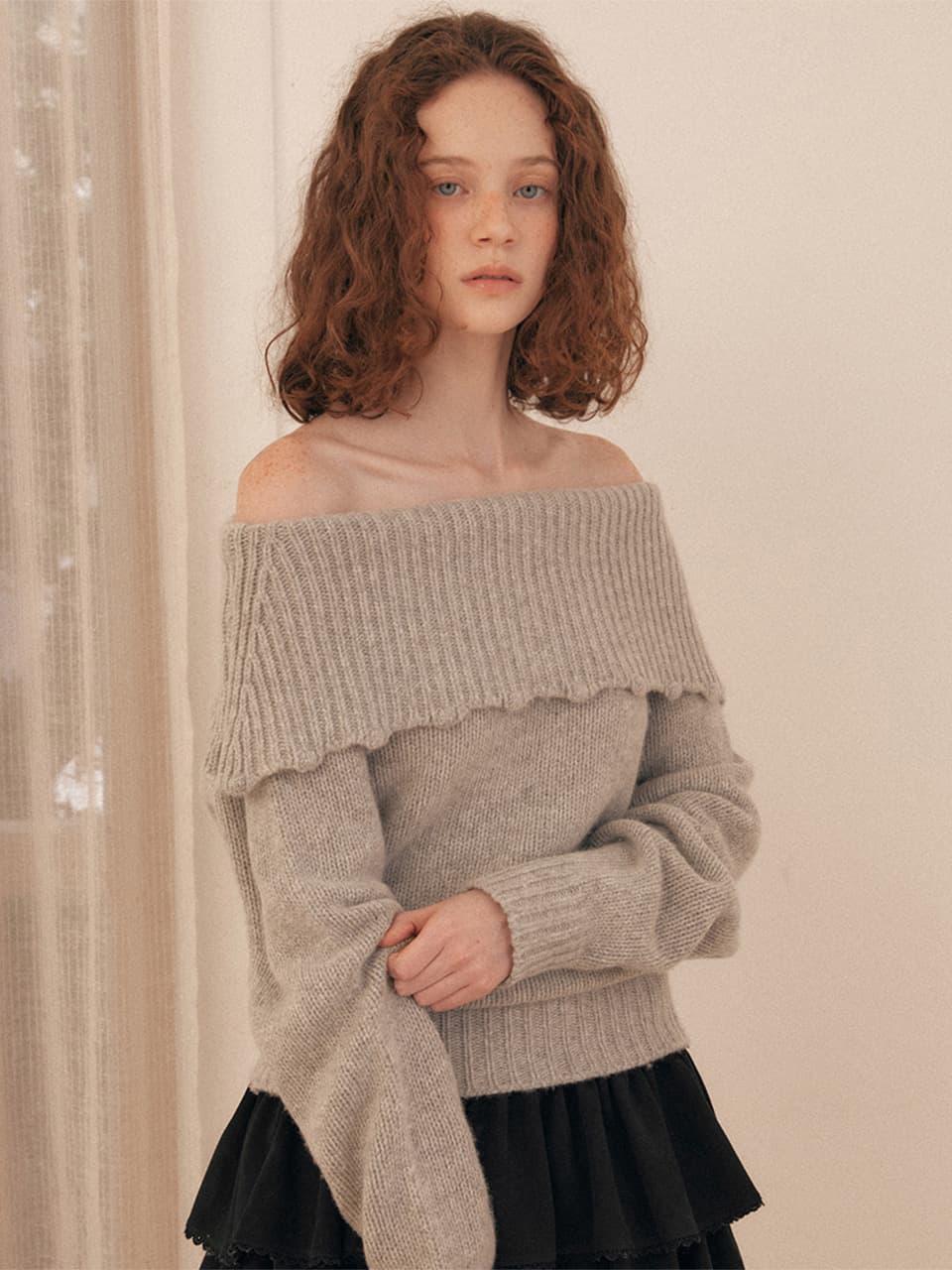Bonnie Off Shoulder Knit(4color)