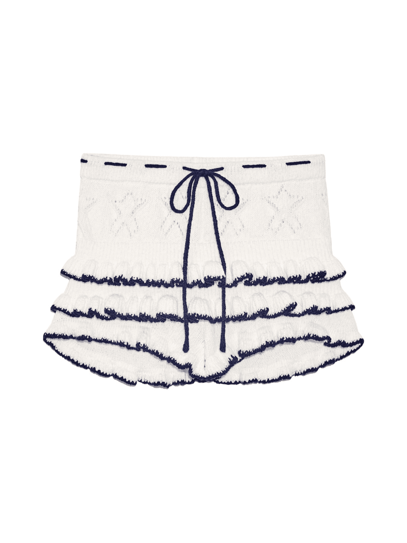 CANDY POP KNIT SHORTS (WHITE)