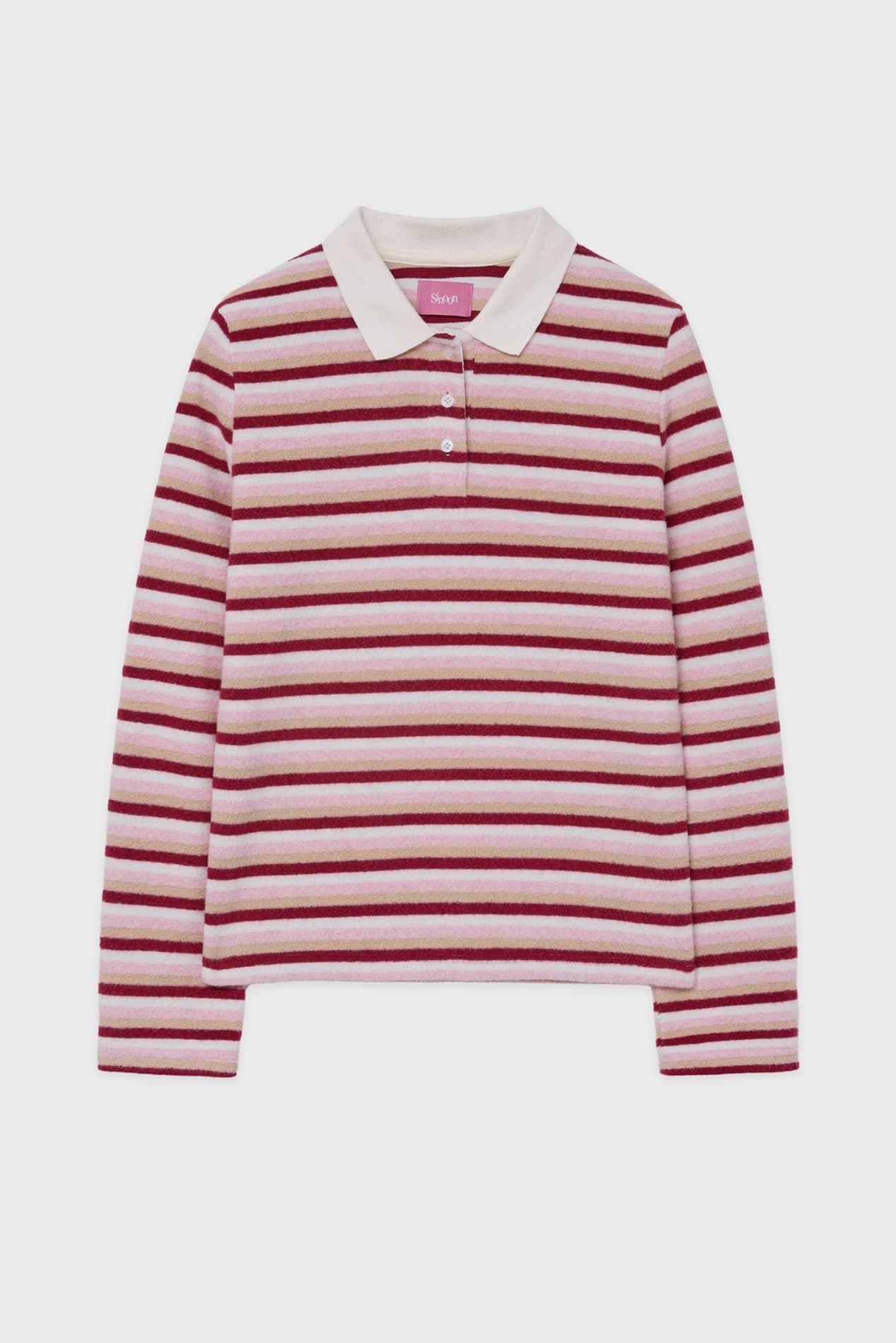 SN Stripe Collar T-shirt (Pink)