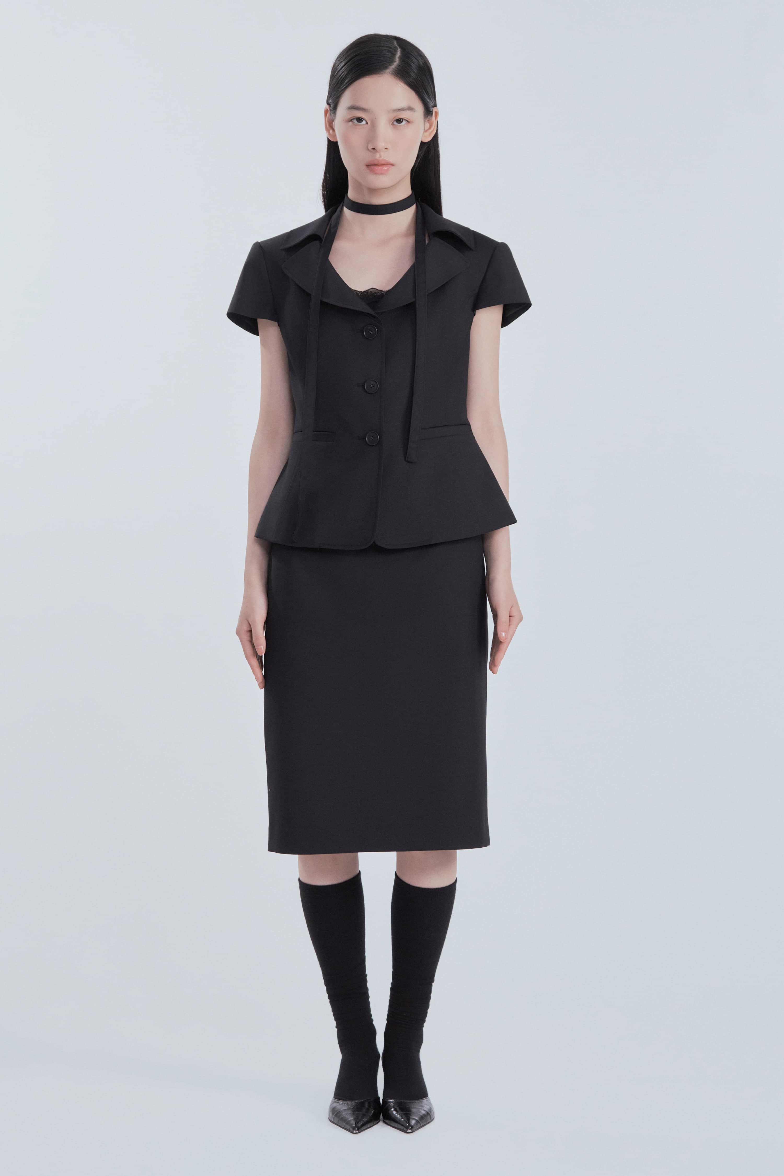 MAC Suit Midi Skirt - Black