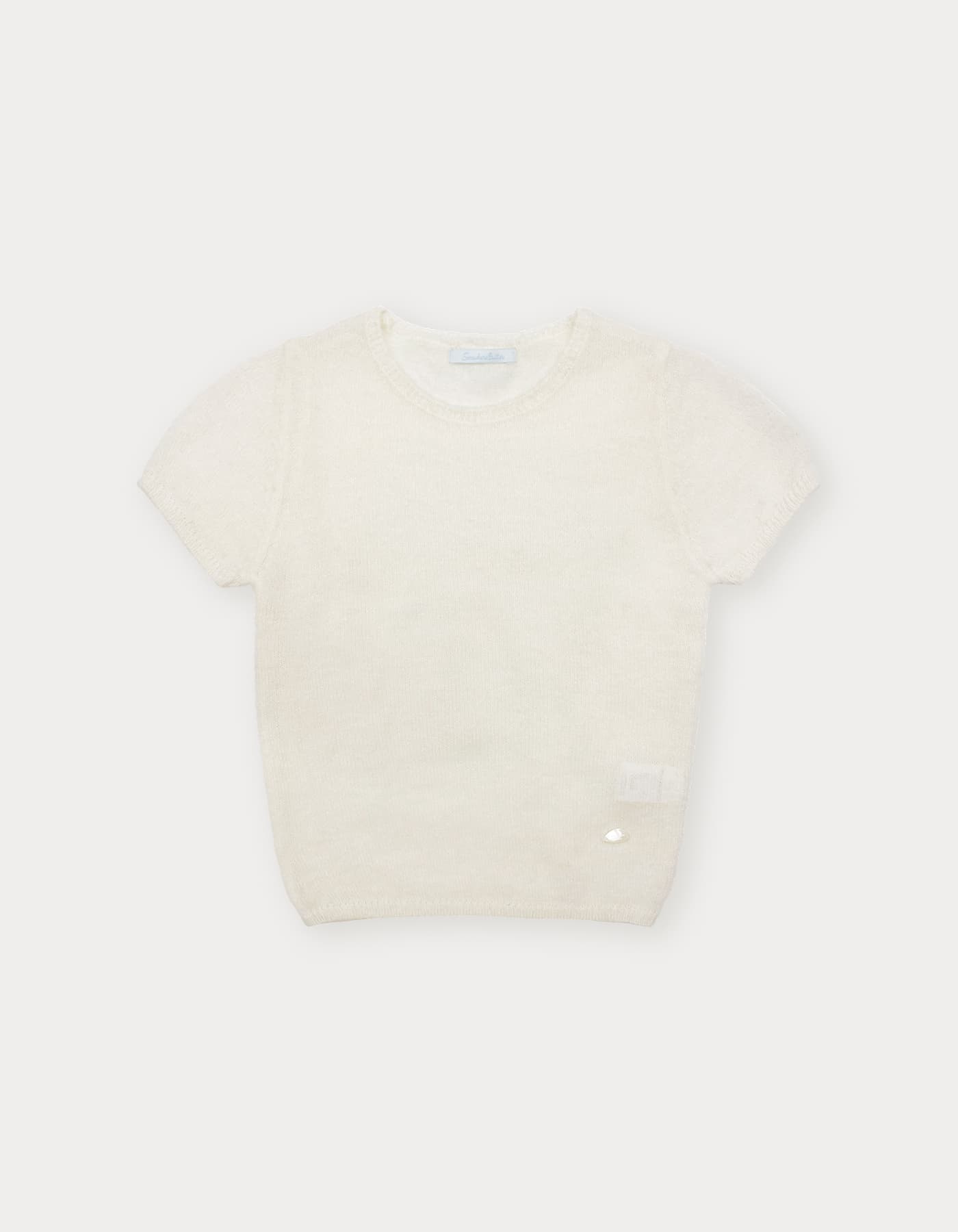 Pendant See-Through Half Knit - Ivory