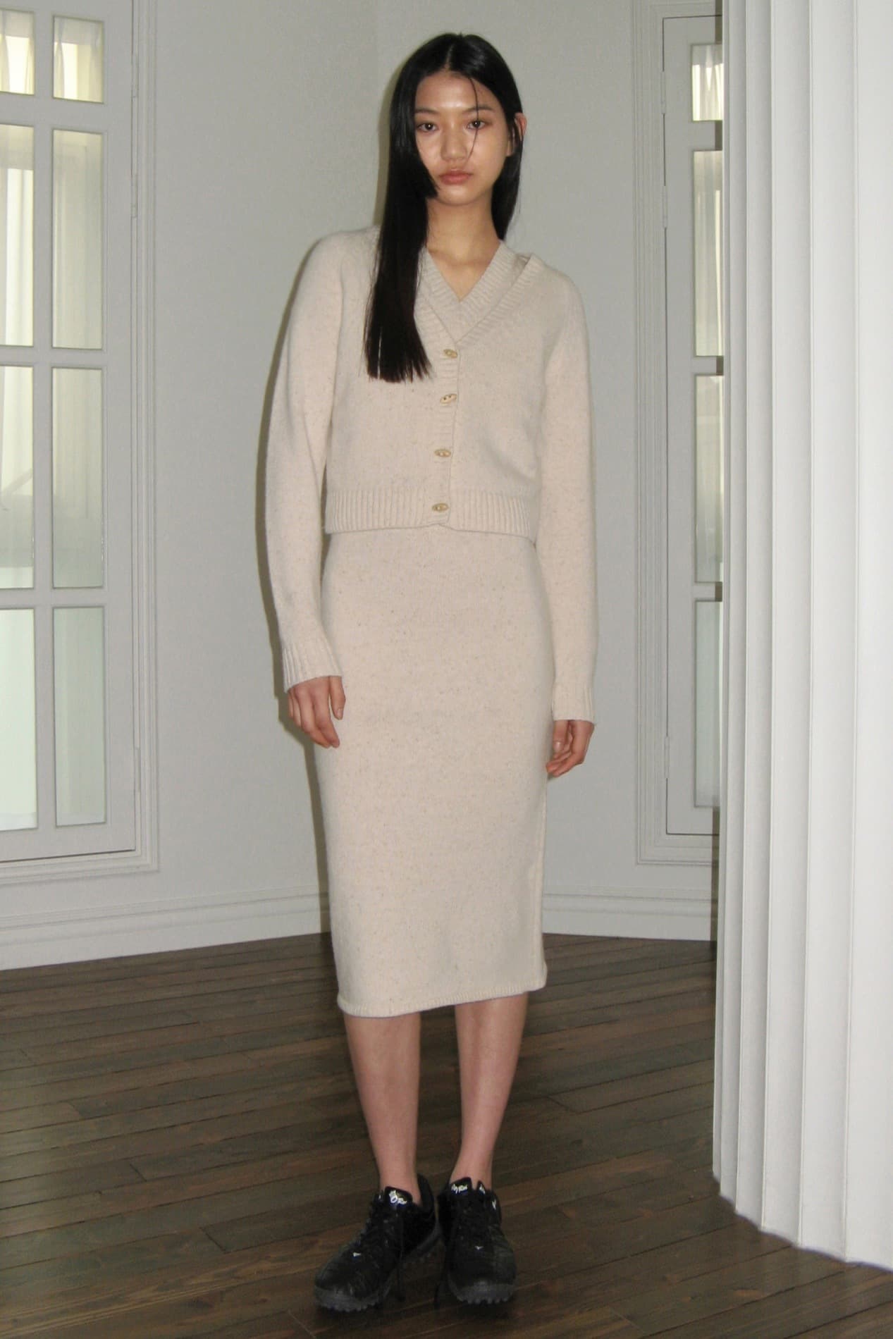 Wool Blended Cardigan (Ivory)