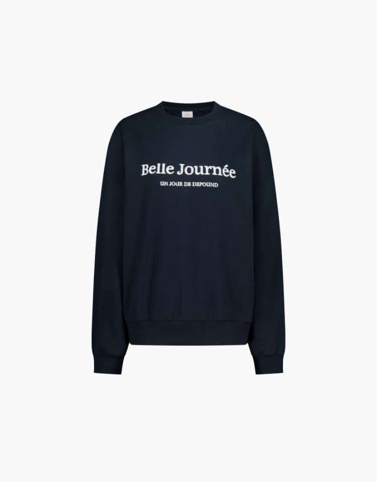 overfit graphic sweatshirt - navy