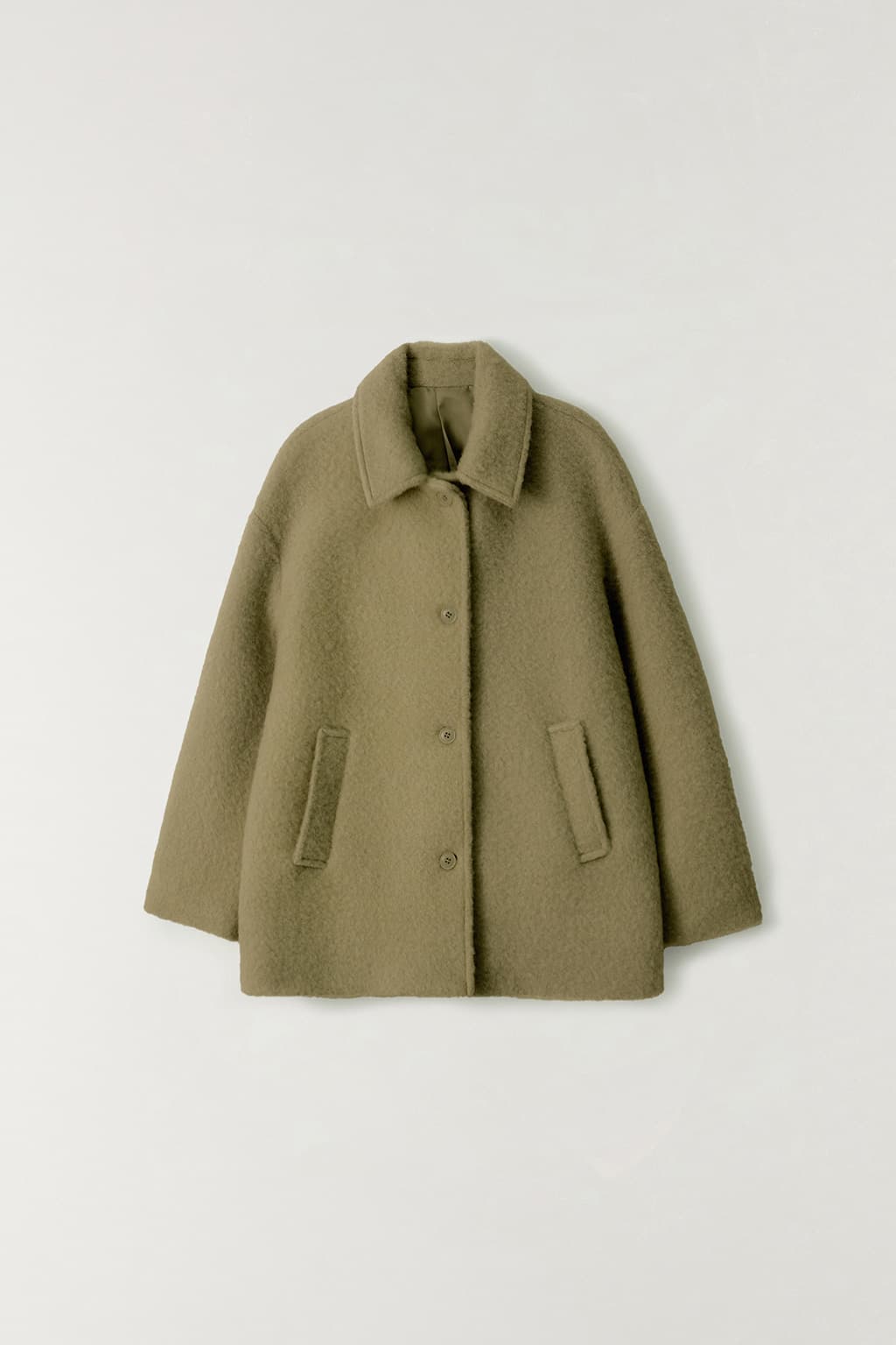 헤어리 울 자켓 KHAKI BROWN