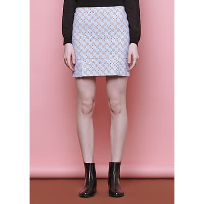 flower pleats skirt