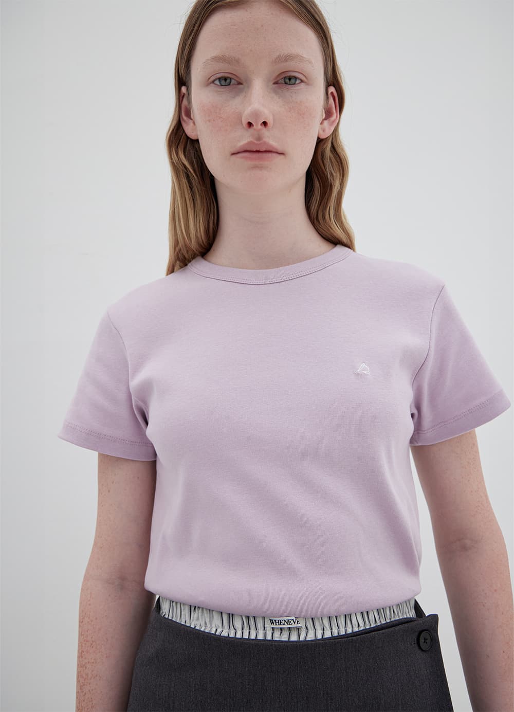 De Base Cotton T-Shirt - Lilac