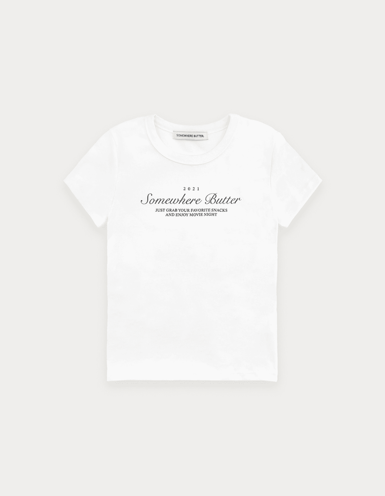 6.23 출고 Snack Logo Crop Top - Ivory