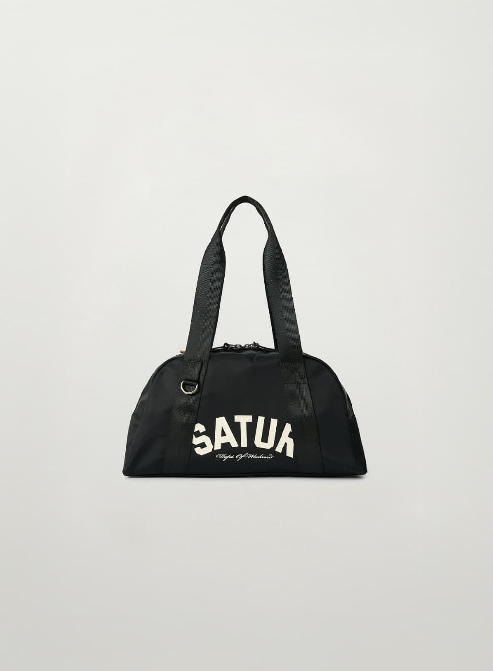 Nylon Trapeze Shoulder Bag - Black