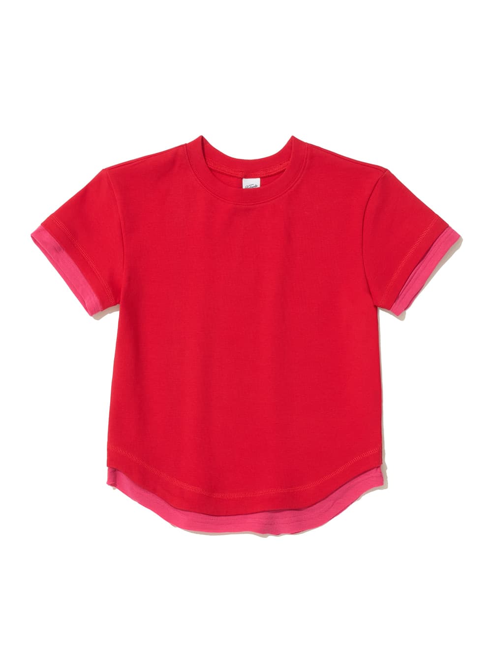 LAYERED SHORT SLEEVE TEE_RED