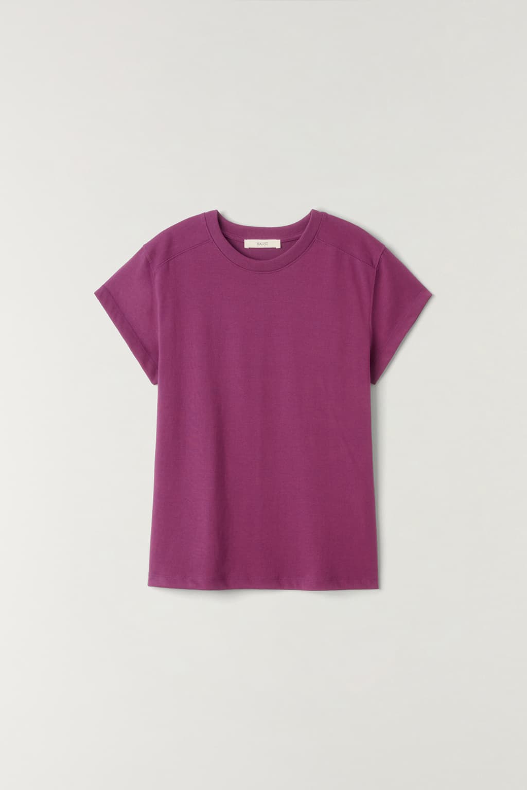 데일리 절개 반팔 티셔츠 PLUM