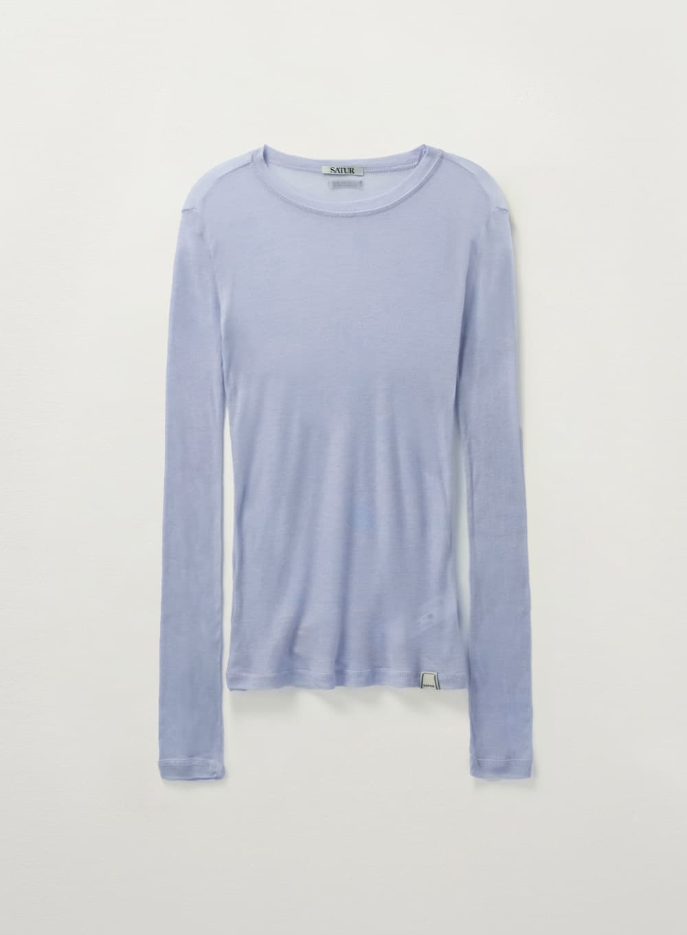 (W) Slim Fit Layered Long Sleeve - Sky Blue