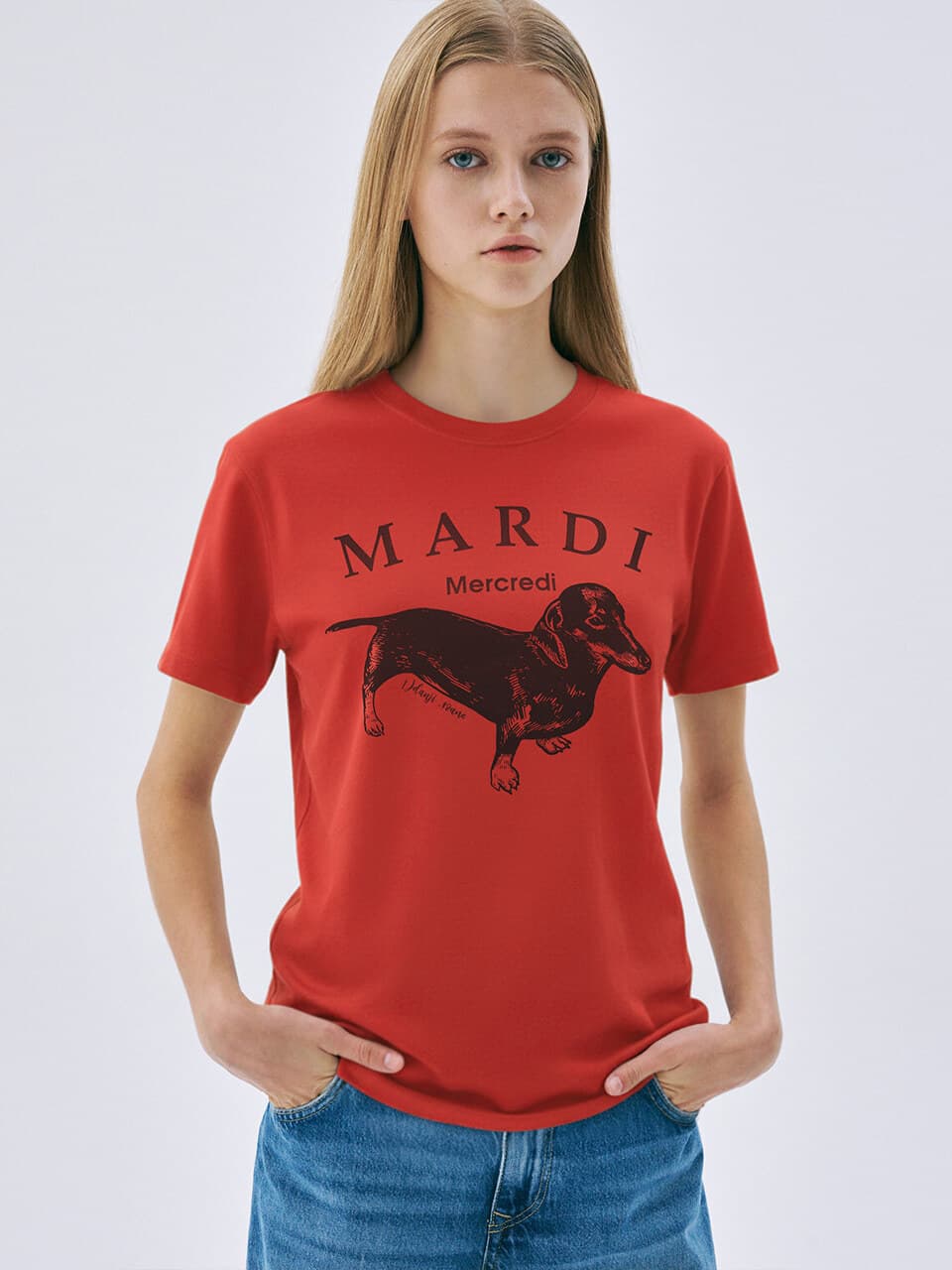 SLIM TSHIRT DDANJI VIVID_RED