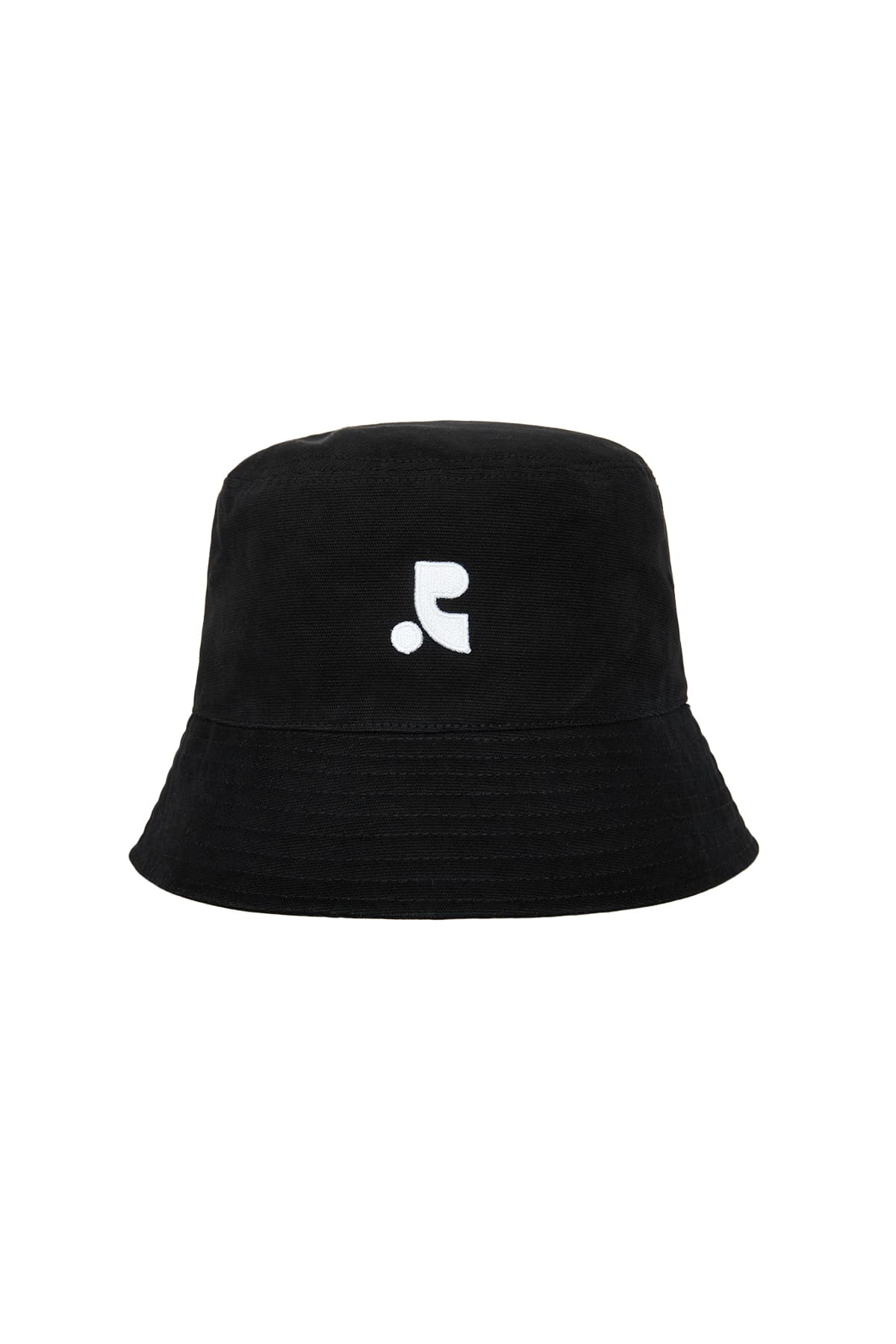 RR LOGO WASHED BUCKET HAT - BLACK