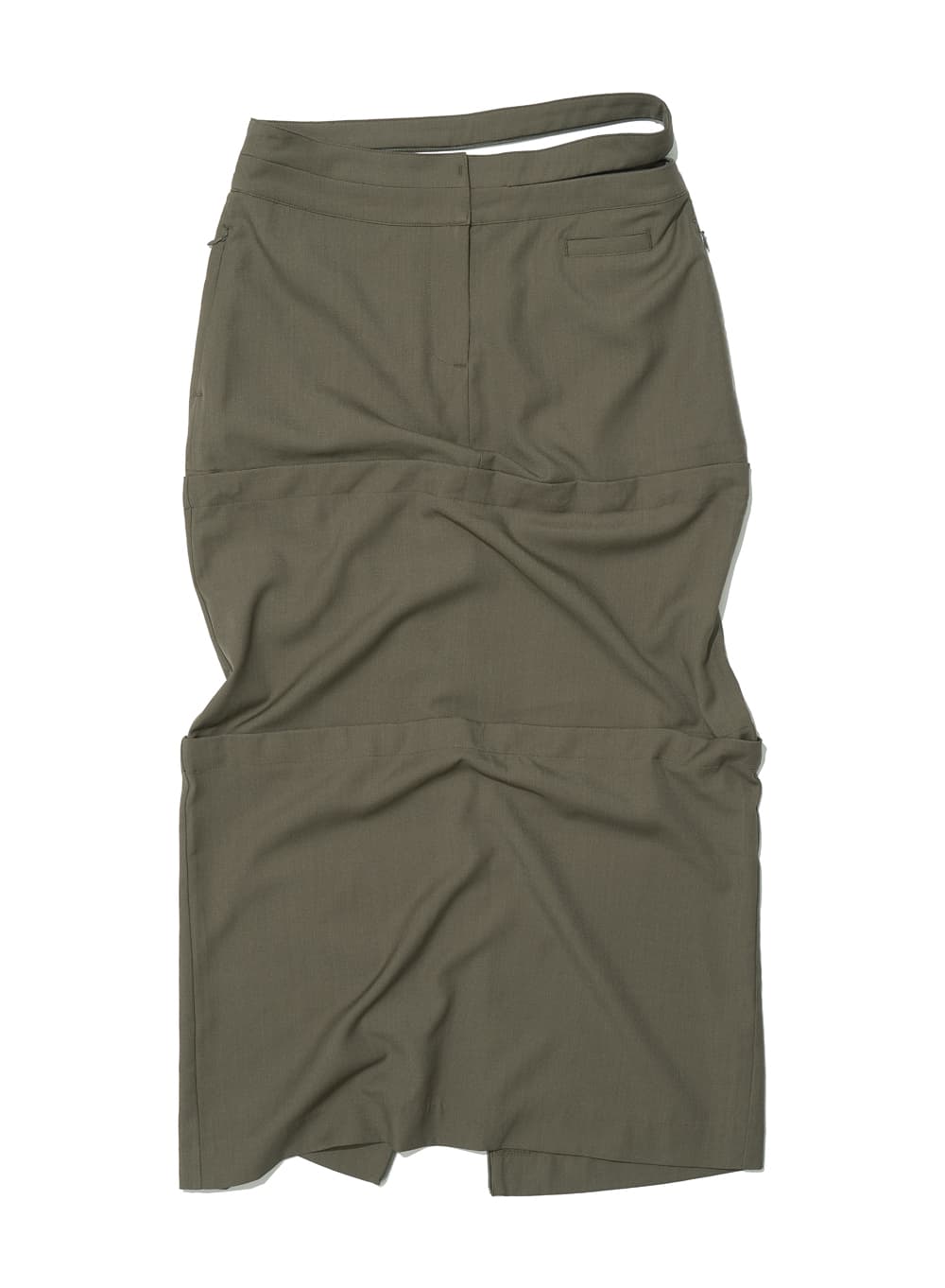MULTIWAY DOUBLE WAIST TRANSFORN SKIRT_KHAKI