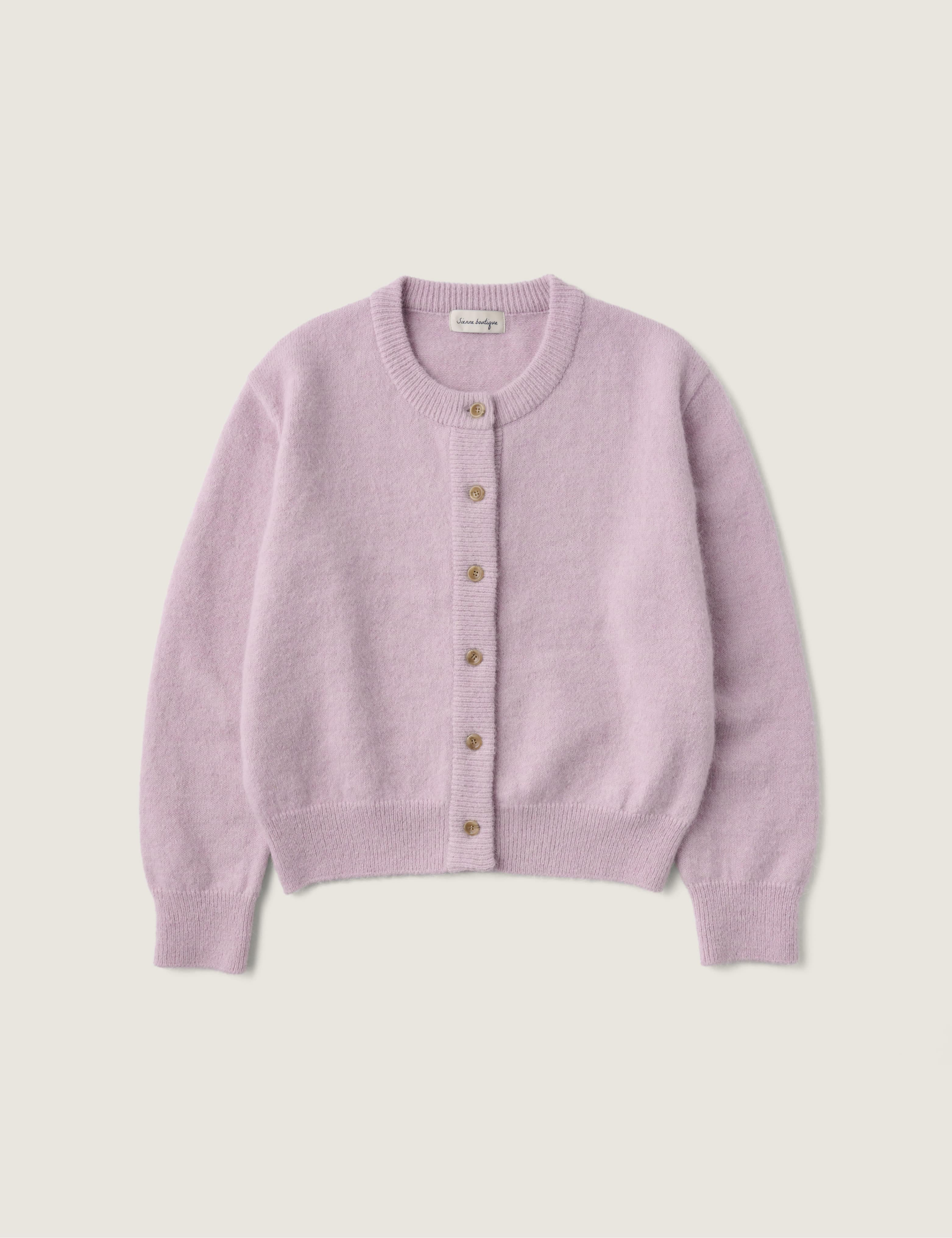 Fog Alpaca Cardigan (Lavender)
