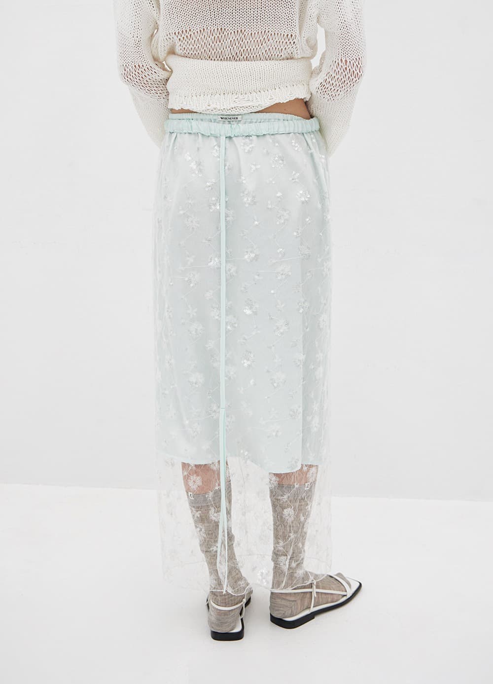 Light Glow Layered Skirt Set - Irish Mint
