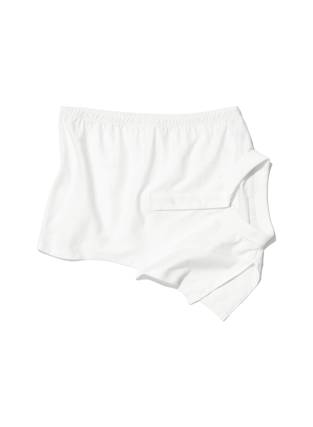 REWORKED POLO MINI SKIRT_WHITE