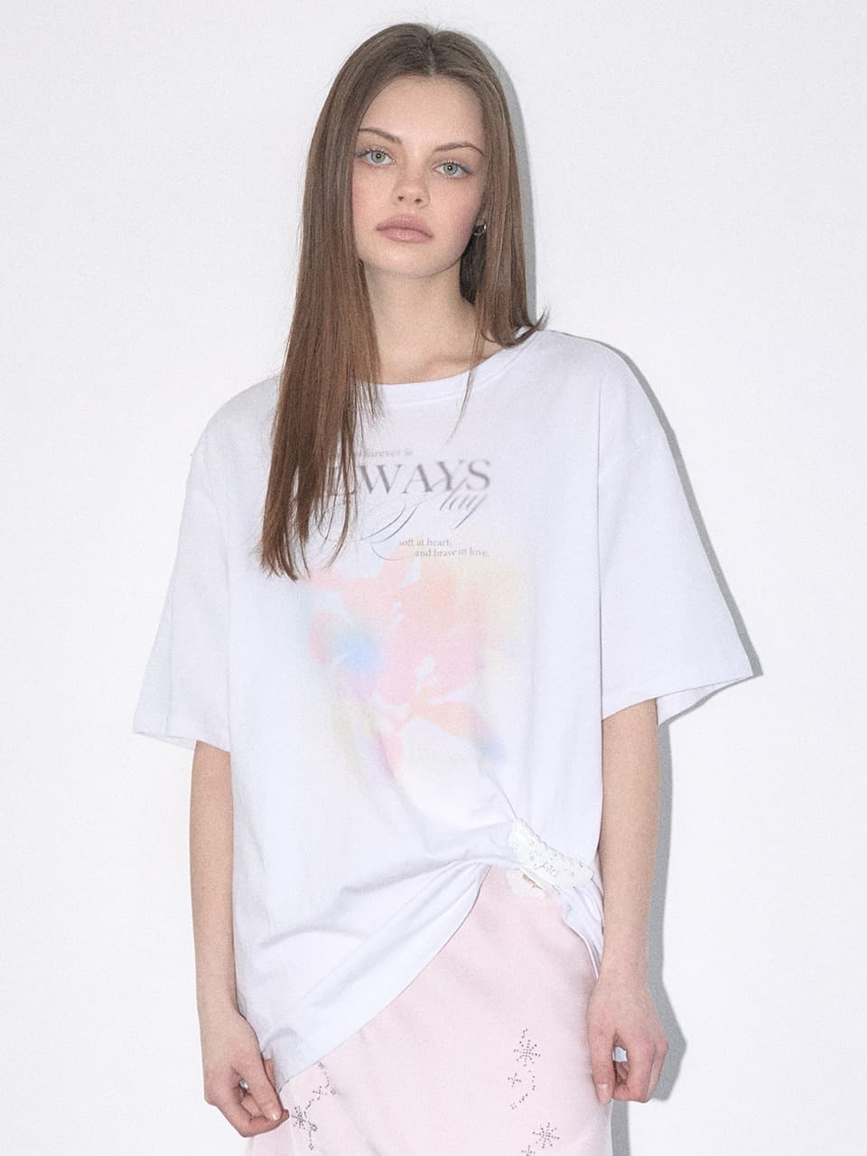 BLURRY FLOWER T-SHIRT (WHITE)