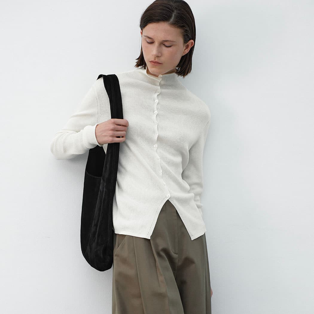 (CD-2232)CLIFF HALF NECK KNIT
