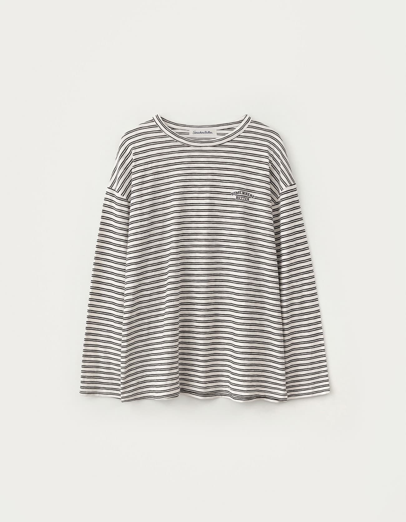 6.10 출고 Sunkiss Stripe Long Top - Ivory