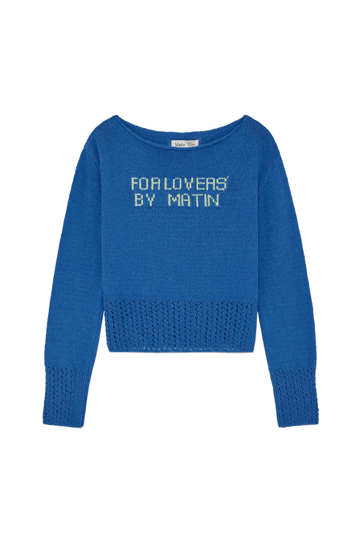 FOR LOVERS PUNCHING POINT PULLOVER IN LIGHT BLUE