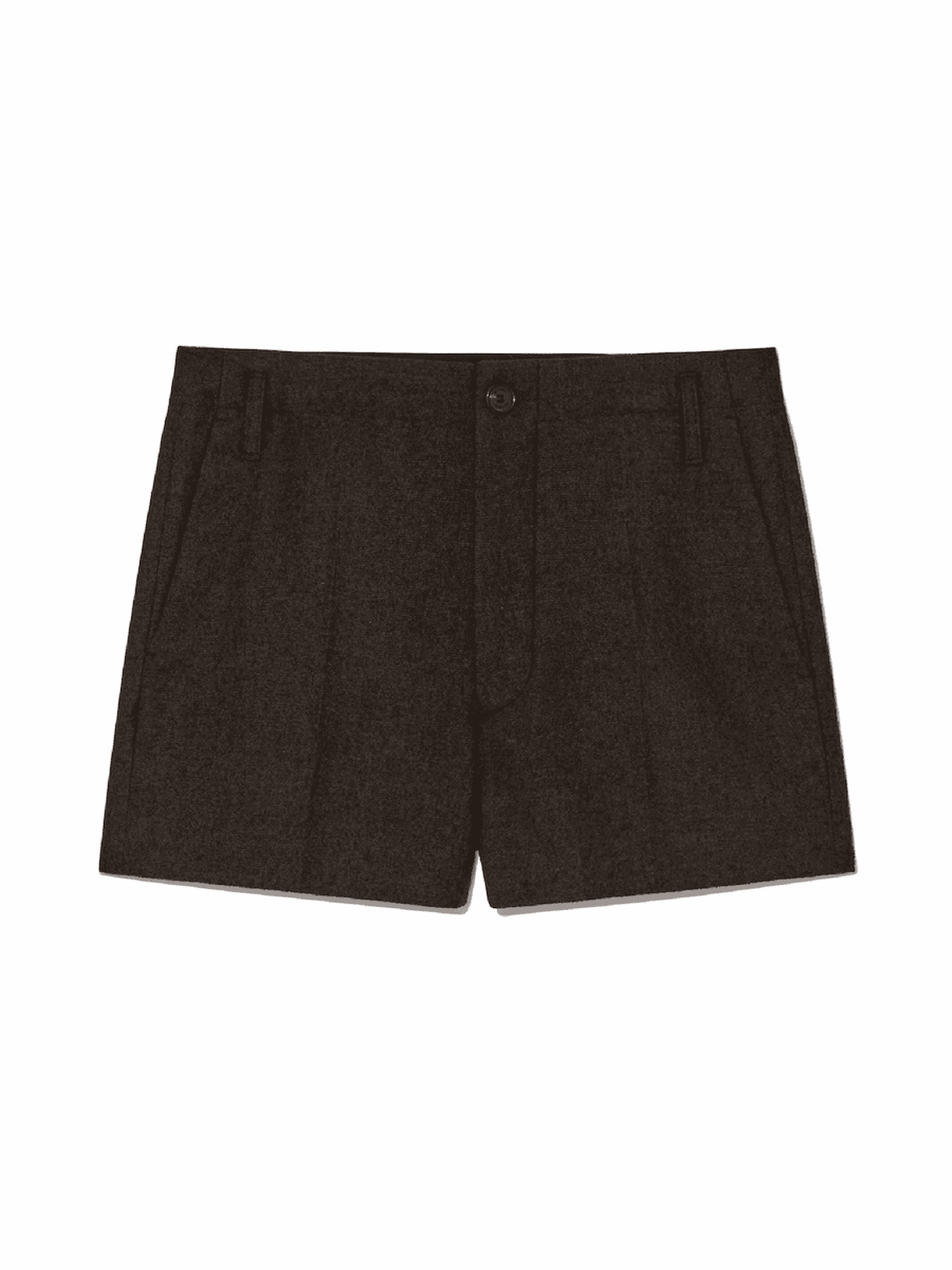 G WOOL MINI SHORTS (BROWN)