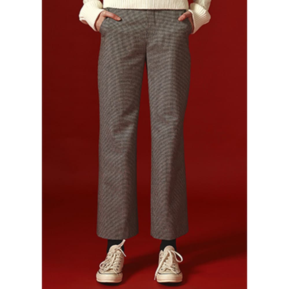 check wide pants