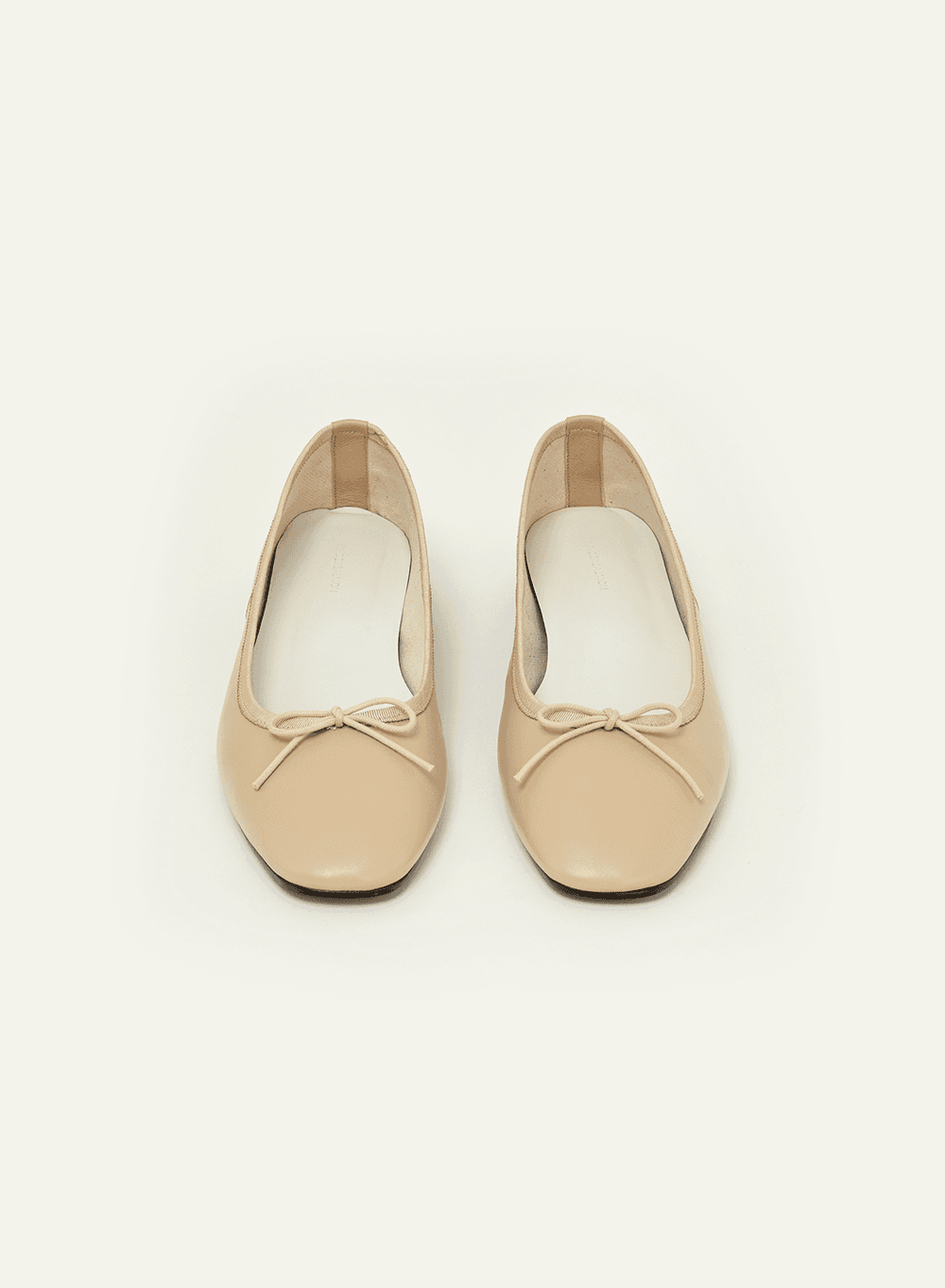 Marais Ribbon Leather Flat Beige