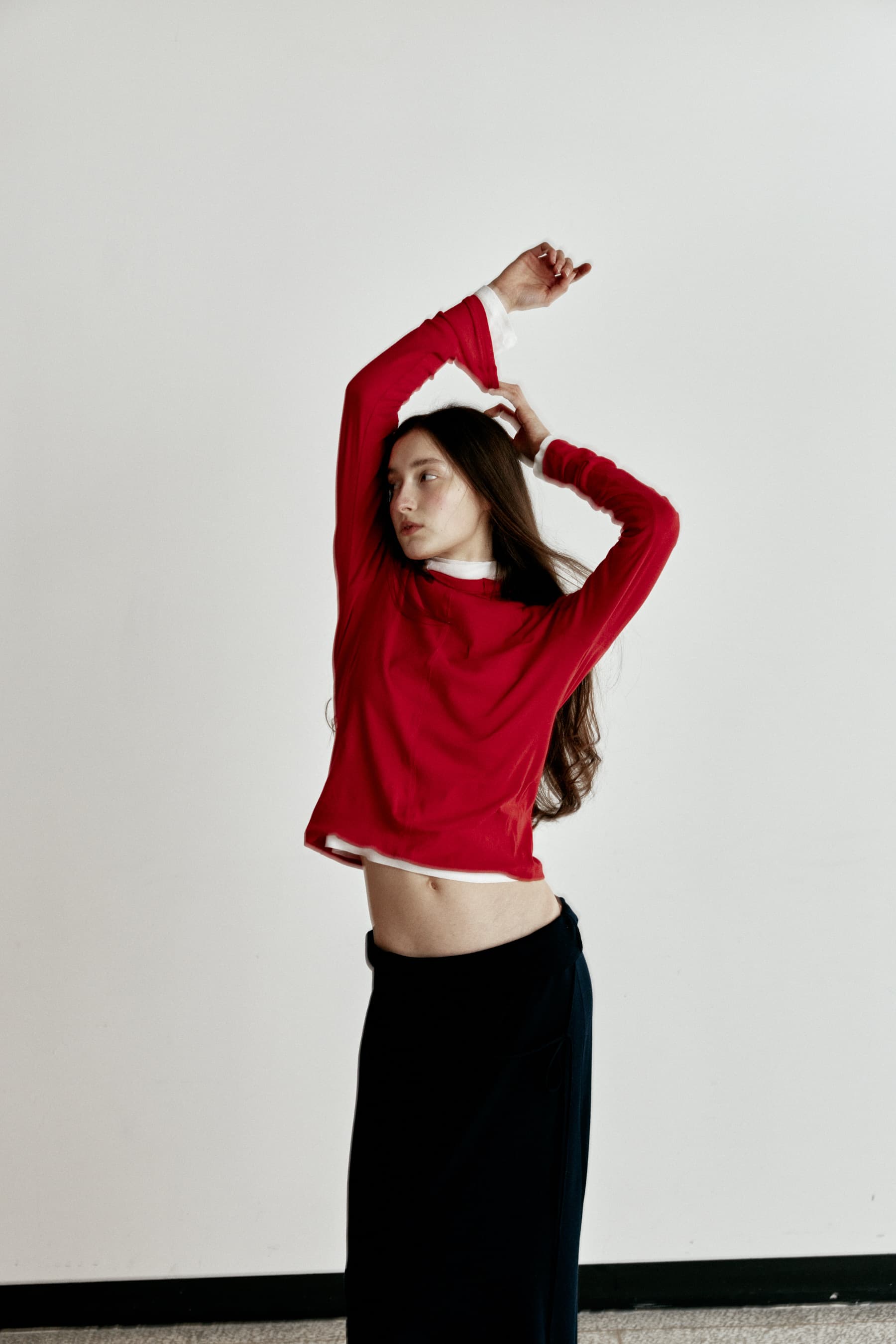 CASHMERE TURTLENECK TOP [RED]