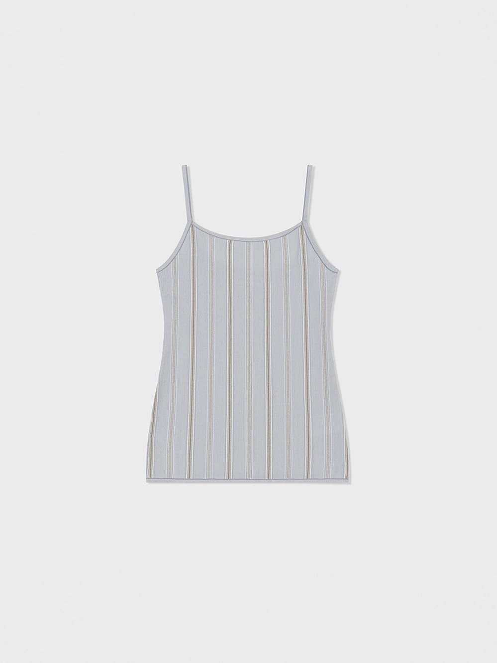 Stripe Sleeveless Knit Top_Blue