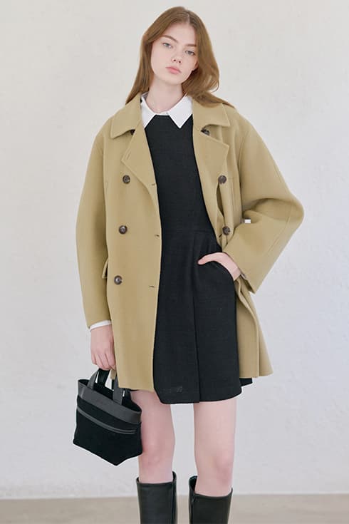 24FN casual handmade half coat [B/BE]