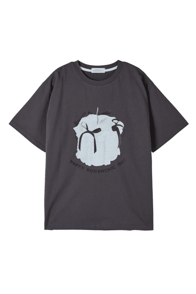 HBD Cake Tee (Charcoal)
