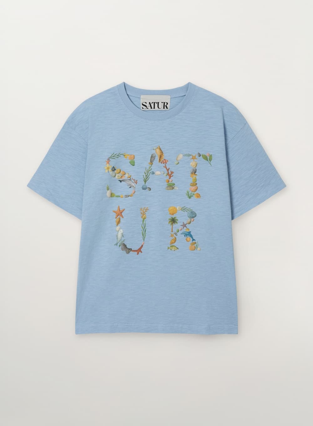 Marin Collage Graphic T-Shirt - Sky Blue