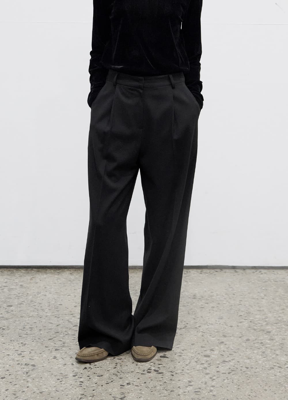 Whenever Wide Slacks - Black