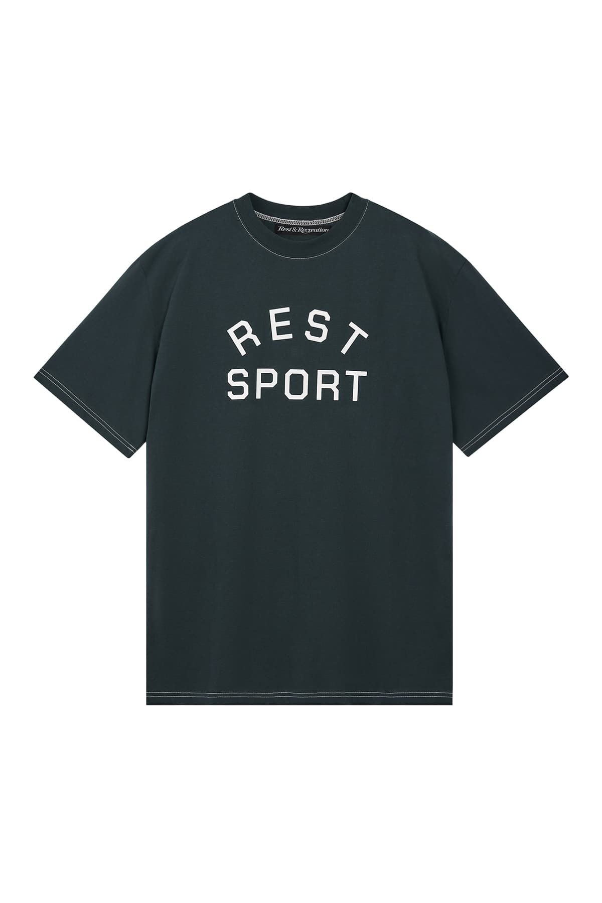 RS LOGO STITCH T-SHIRT - BLUE GREEN