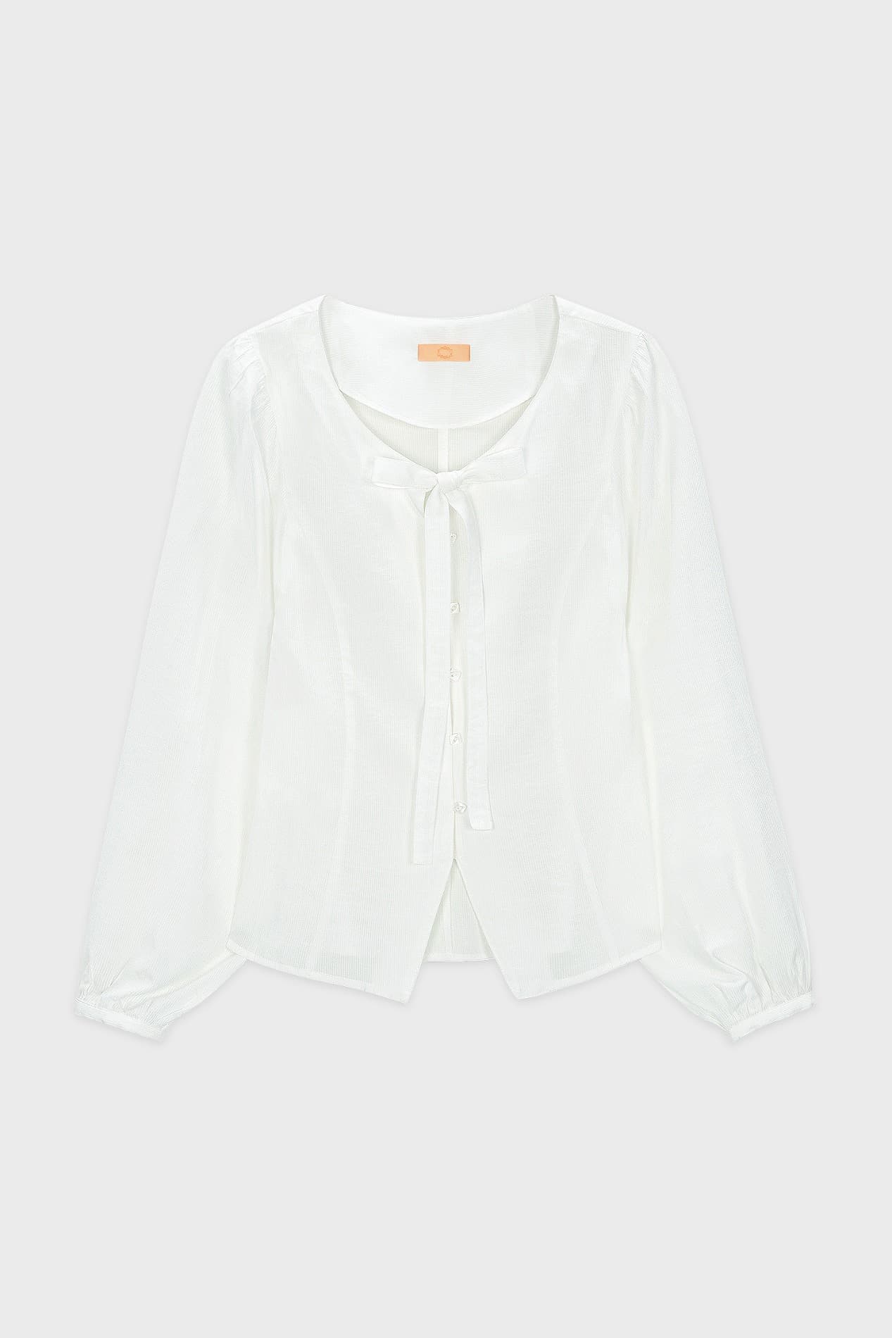 Ribbon Tie Blouse (White)