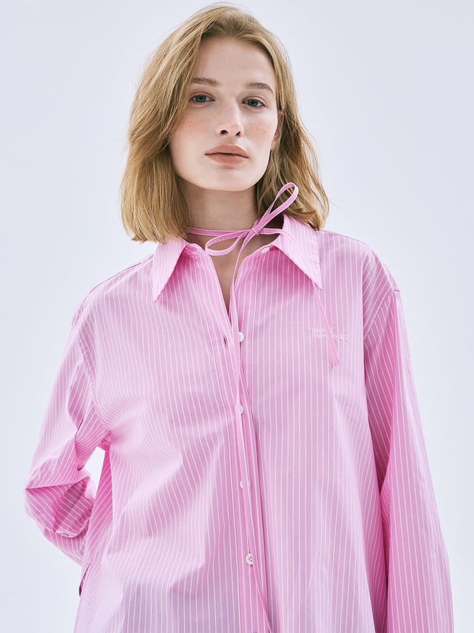TIE SHIRT STRIPE_PINK