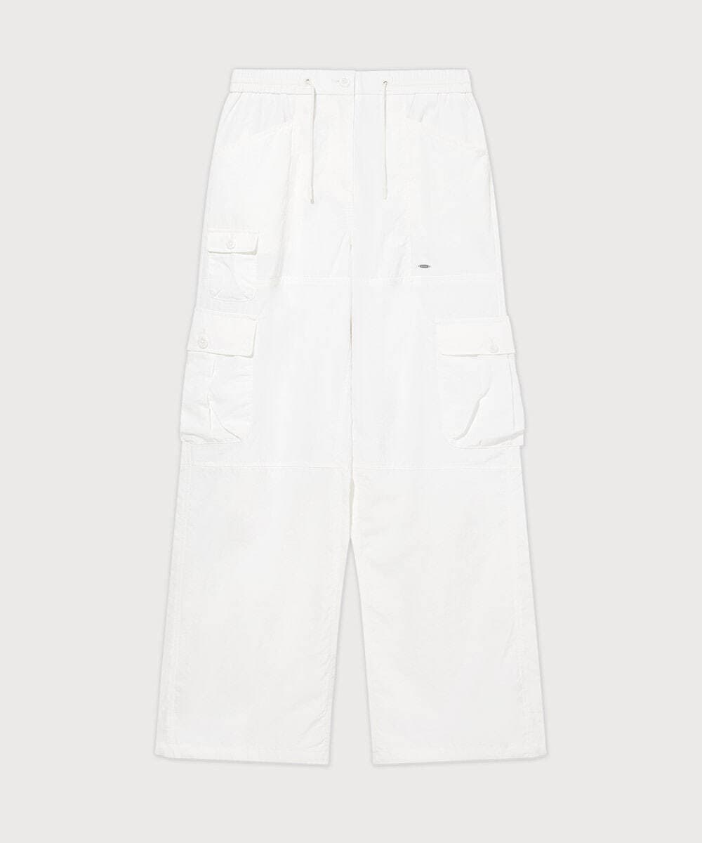 우먼 멀티 카고 팬츠 White