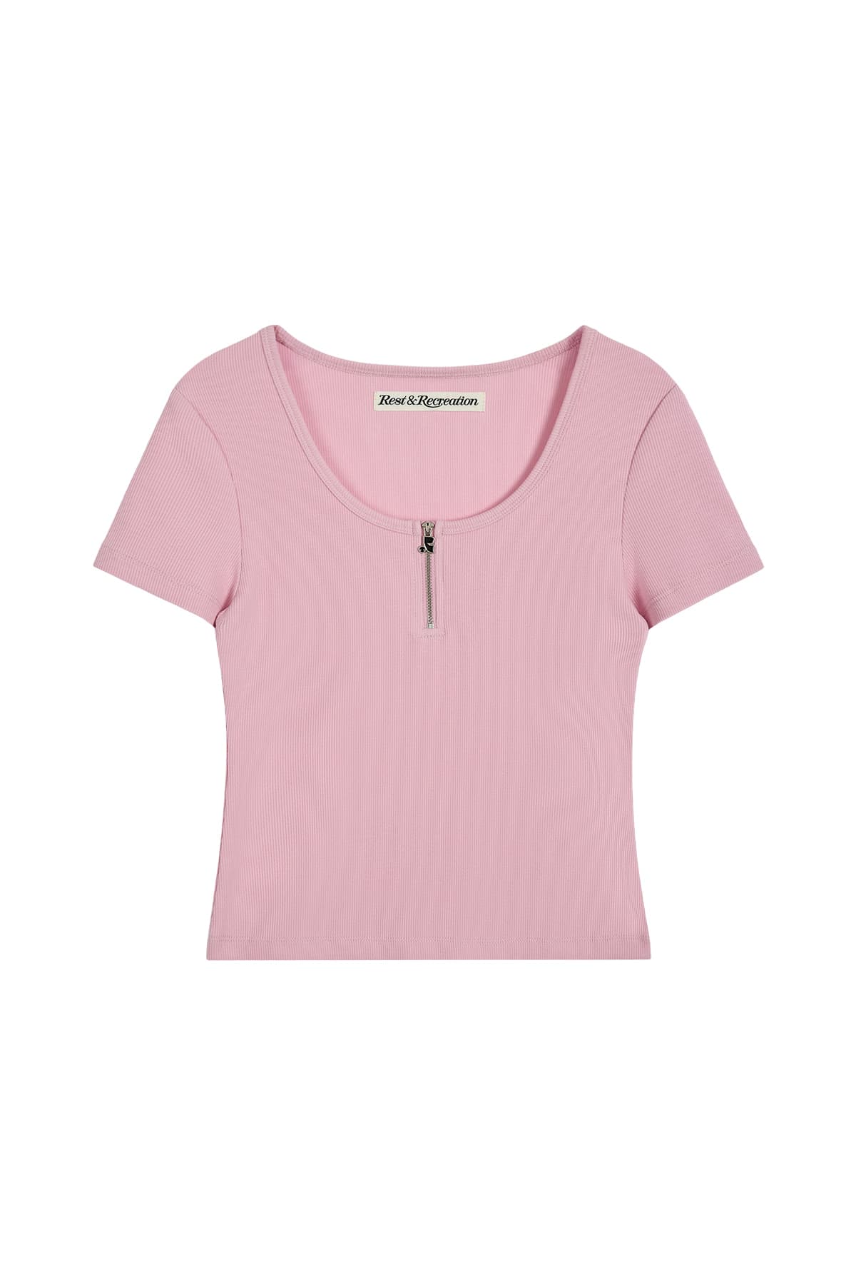 HALF ZIP-UP TOP - PINK