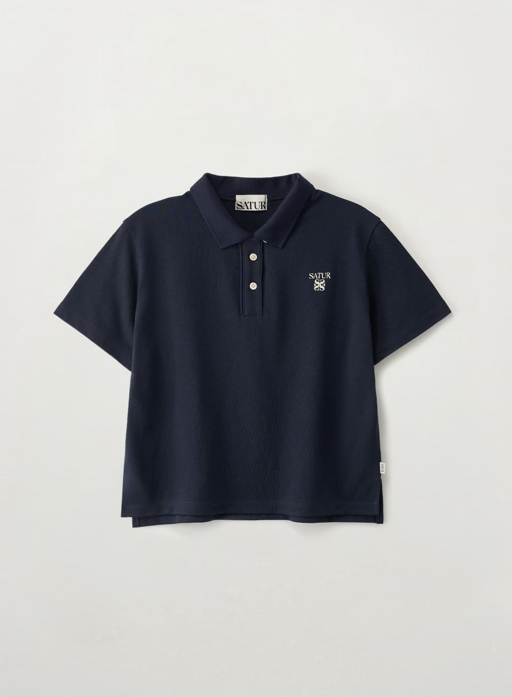 (W) Loren Pique Polo T-Shirt - Navy