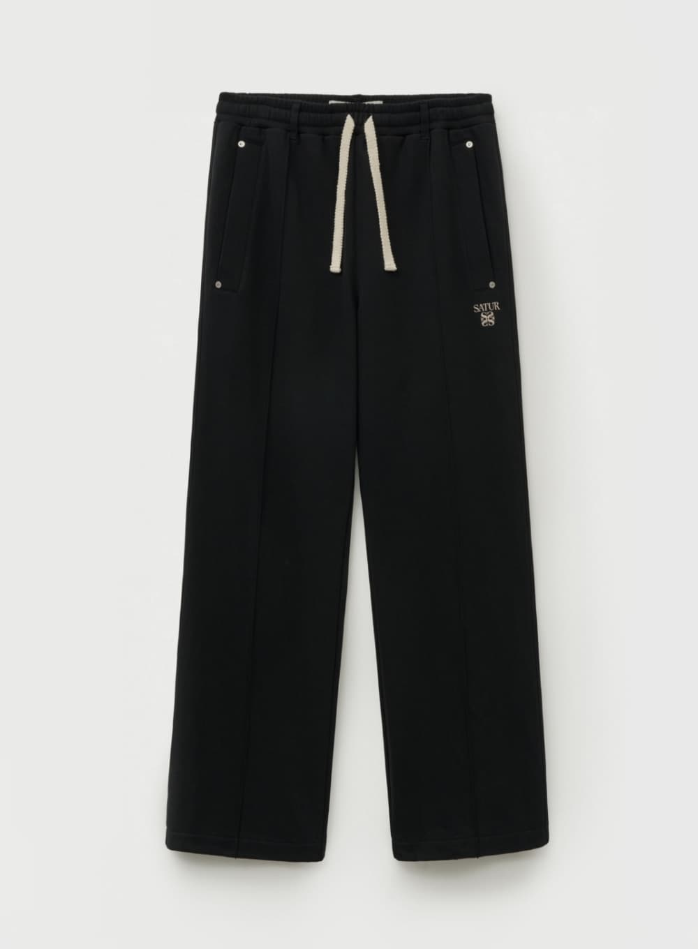 Teo Cotton Banding Sweatpants - Palette Black
